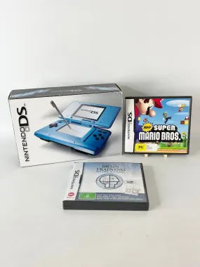 2005 Nintendo DS Cosmic Blue Console & 2 Games