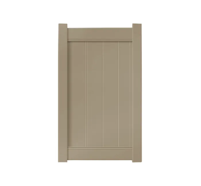 3' x 5' Khaki Single Swing Vinyl Gate