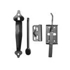 6" Black Galvanized Steel Thumb Latch