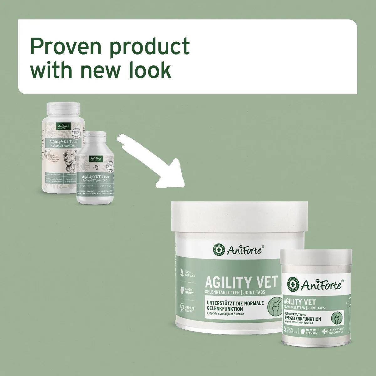 AgilityVET Joint Care Tablets for Dogs - available in two sizes