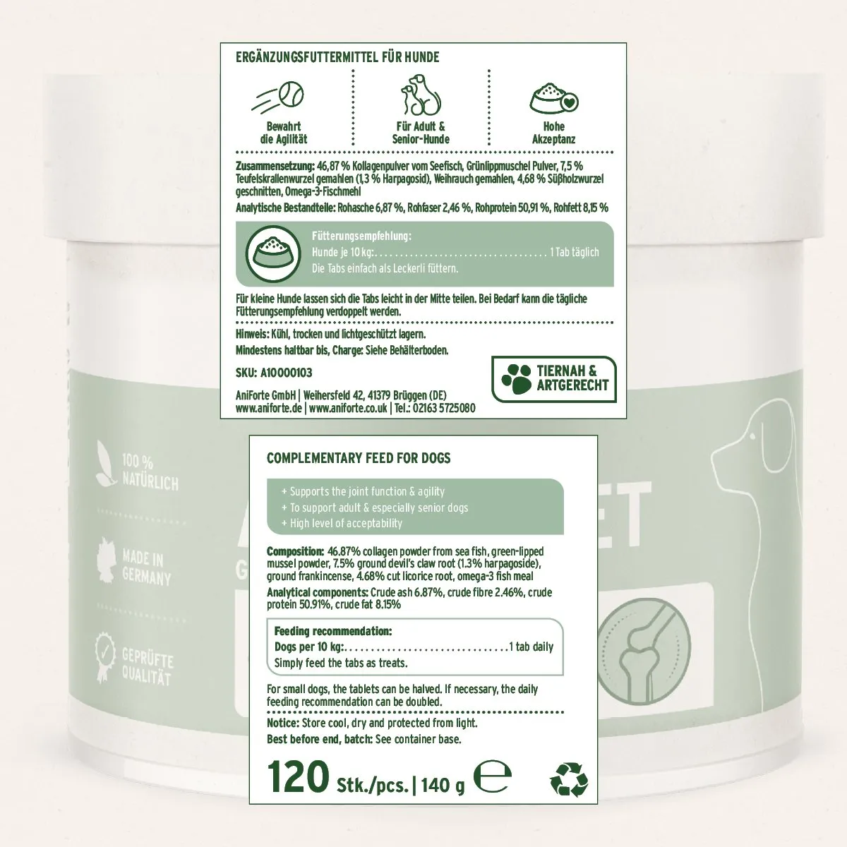 AgilityVET Joint Care Tablets for Dogs - available in two sizes