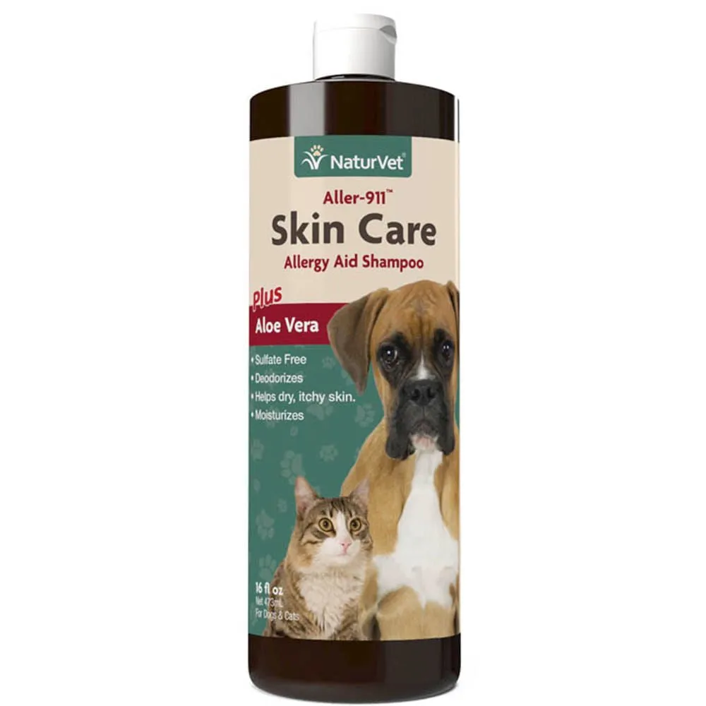 Aller-911 Skin Care Allergy Aid Shampoo Plus Aloe Vera for Dogs & Cats, 16 fl oz