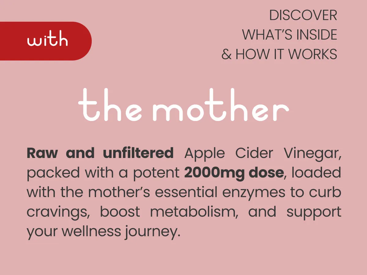 Apple Cider Vinegar Complex, 180 Vegan ACV Capsules With The Mother & Prebiotics