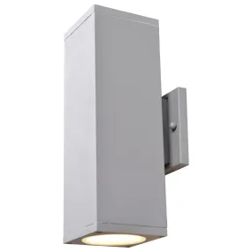 Bayside 12 in. LED Outdoor Wall Sconce Silver Finish