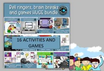 Bell Ringers, Brain Breaks, Games and Puzzles HUGE bundle 16 resources