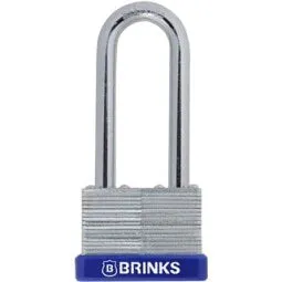 Brinks Commercial  Heavy-Duty 44mm Long Shackle Laminated Steel Padlock