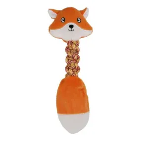 Bud-Z Plush Dog Toy With Rope Red Fox