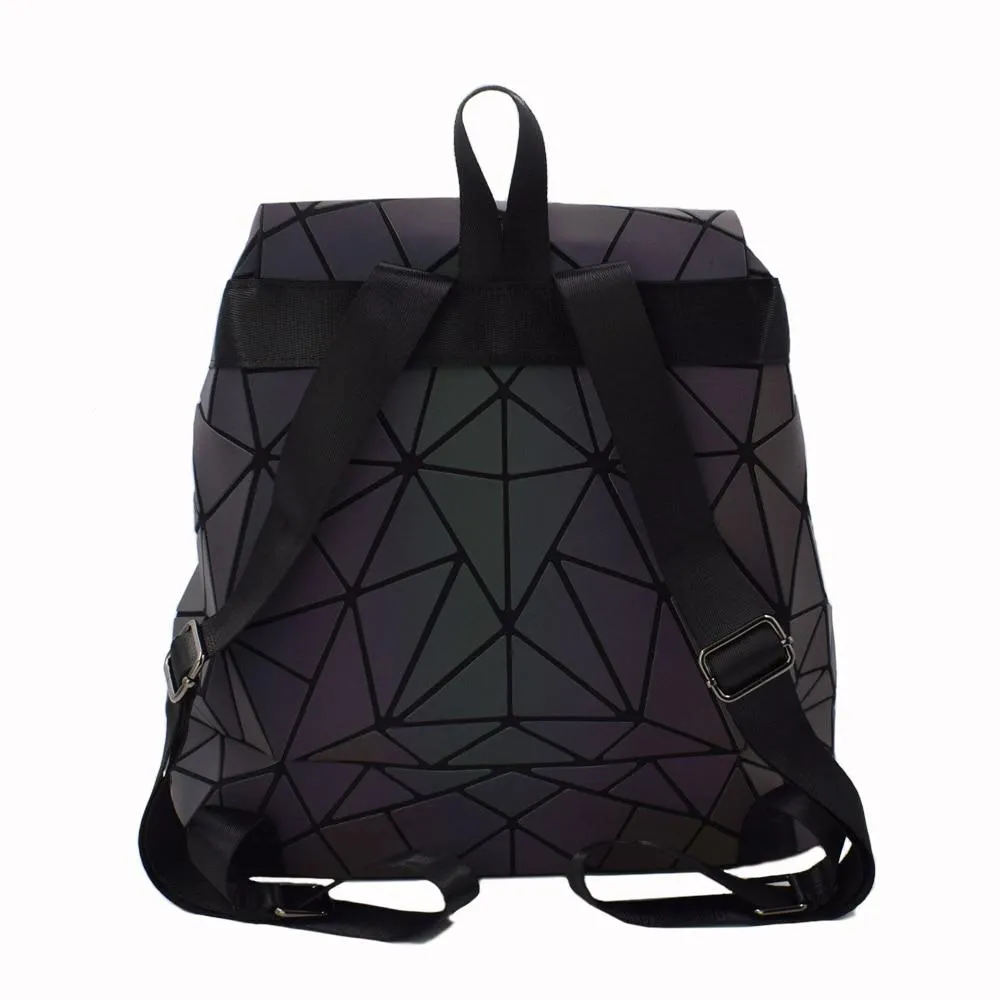 Casual Fashion Women's Backpack With Luminous Geometric Pattern For School