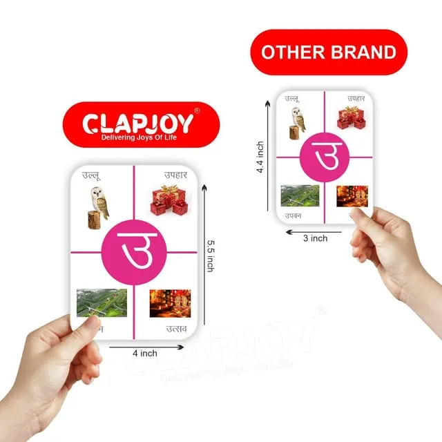 Clapjoy Hindi Varnamala Flash Card For Kids Of Age 2 Years And Above