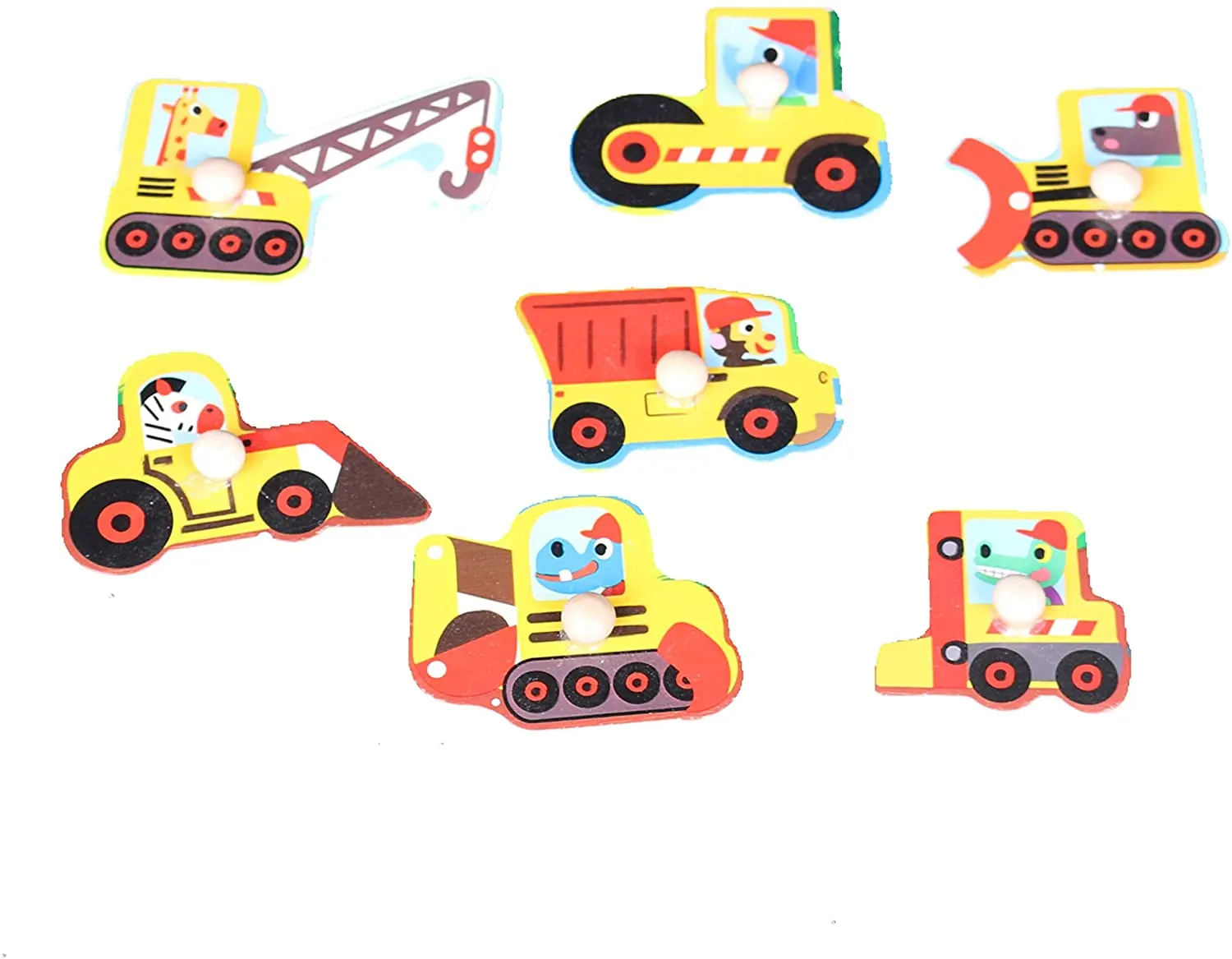 Engineering Vehicle Puzzle- Educational Wooden Toy