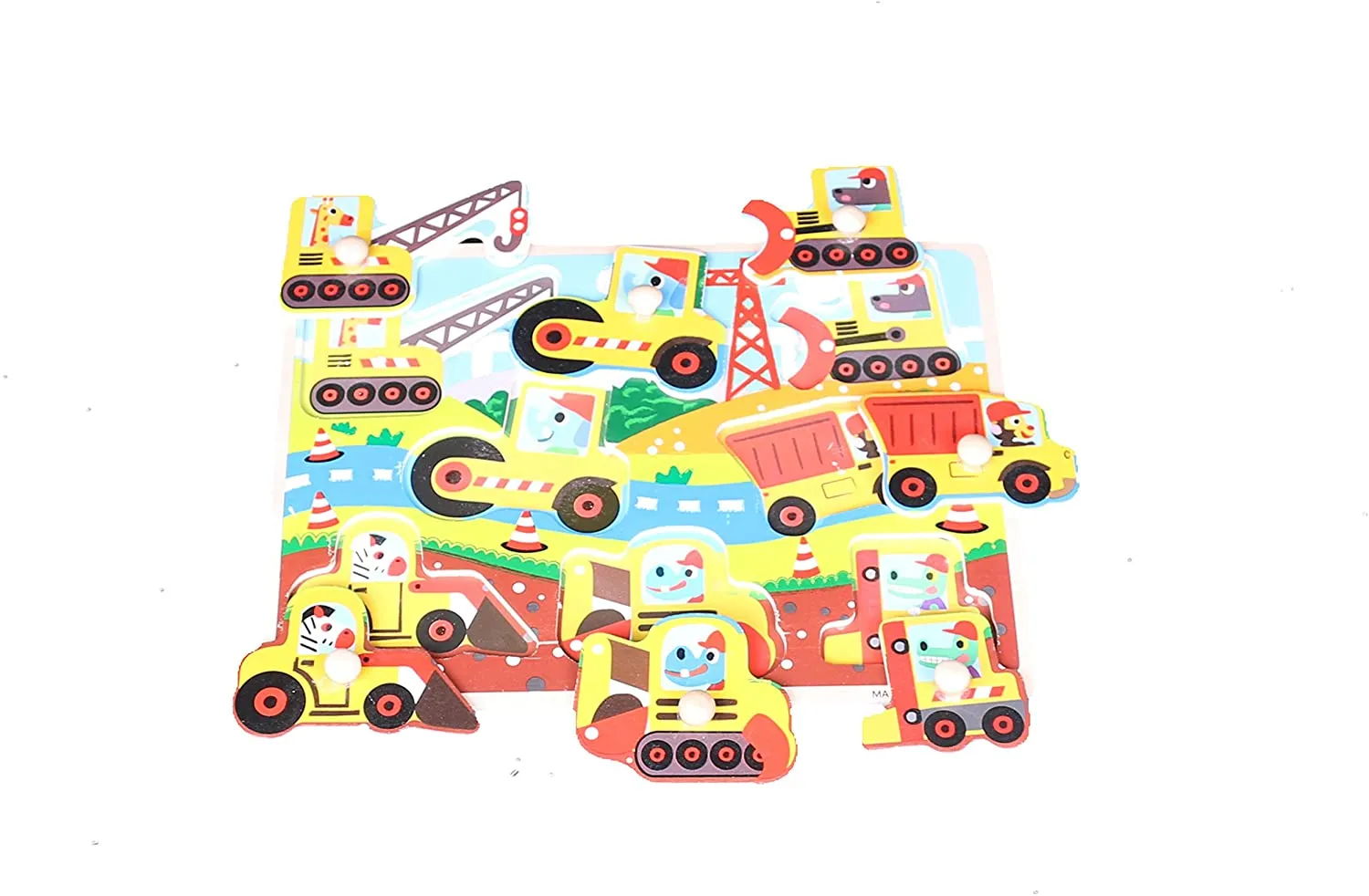 Engineering Vehicle Puzzle- Educational Wooden Toy