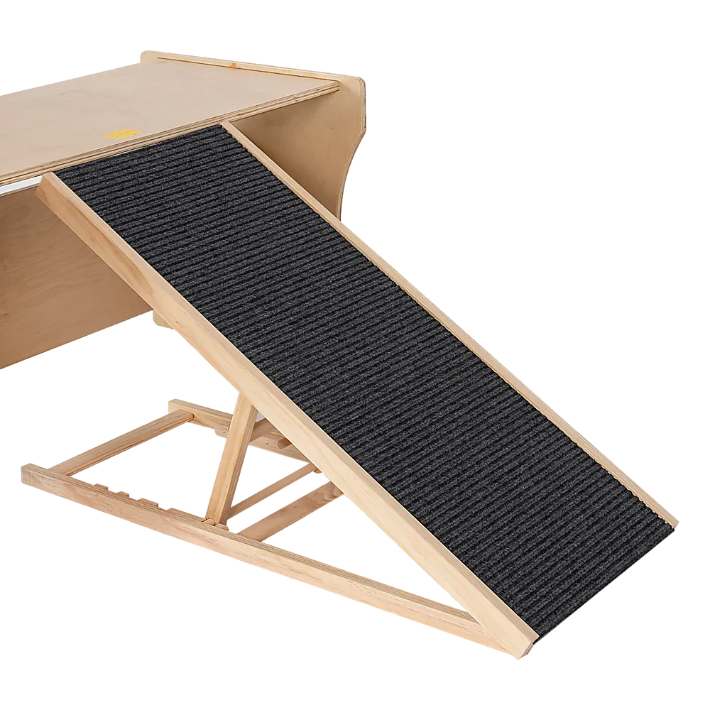 Foldable Non-Slip Dog Ramp, Adjustable Height, 100cm