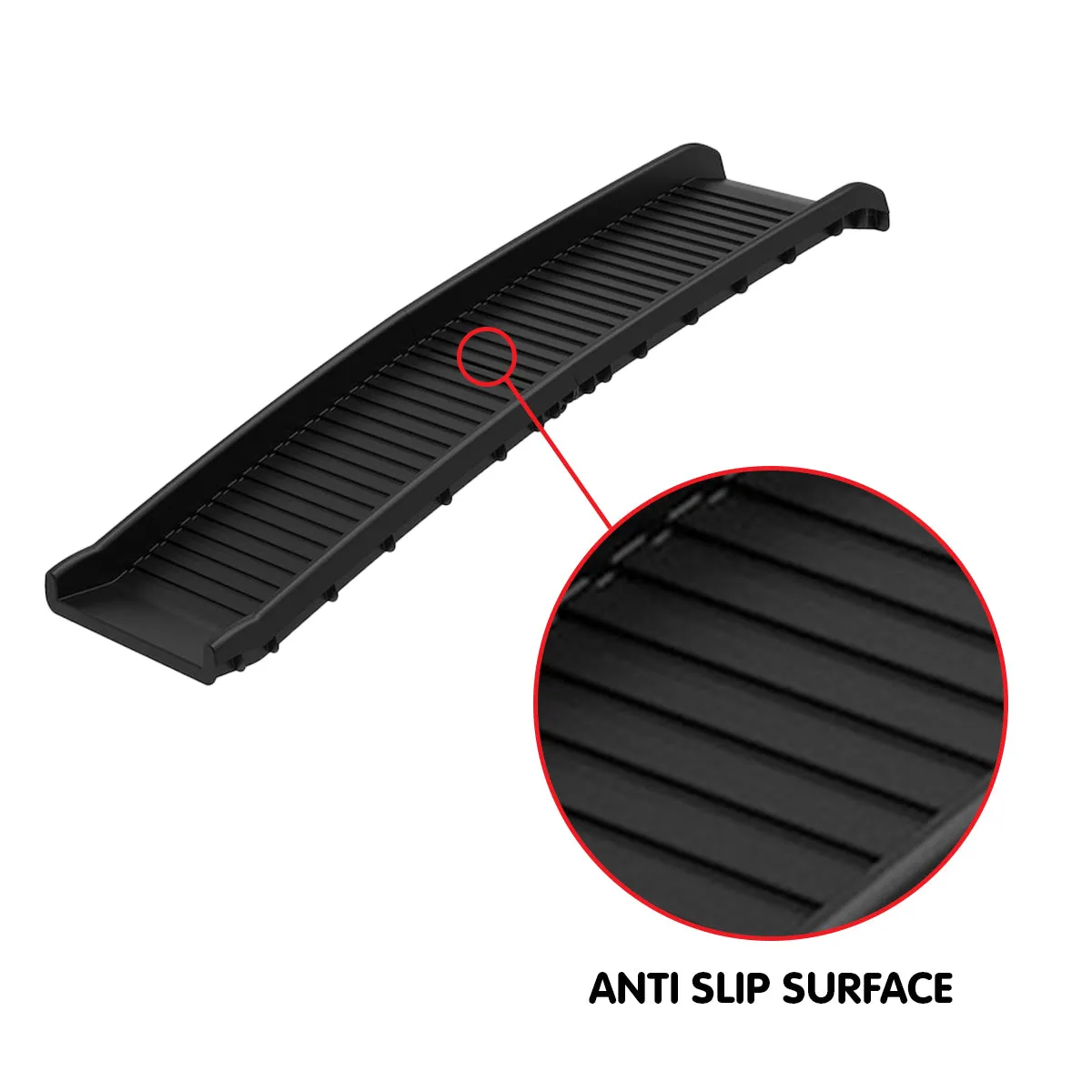 Furtastic Foldable Car Dog Ramp with Stairs (Black)