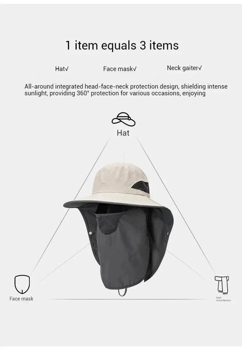 GOLDEN CAMEL Hats UV Protection All-in-One Wraparound Sun Protection Hat, Ideal for Hiking, Travel & Outdoor Adventures