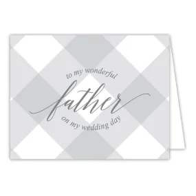 Grey Buffalo Check-Father Bridal Greeting Card