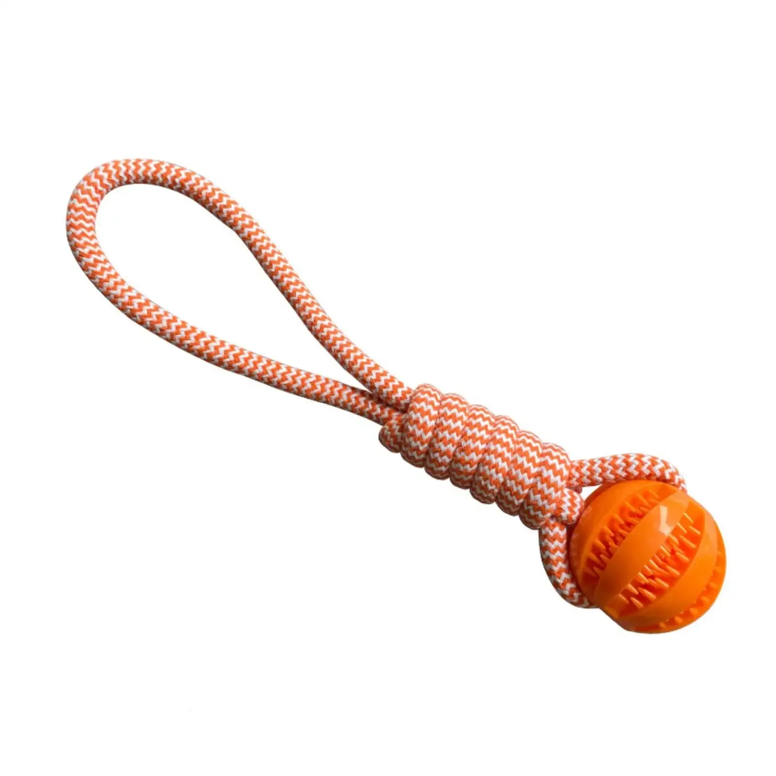 Interactive Dog Toy Ball with Rope – Chew Toy for Teeth Cleaning and Treat Dispensing