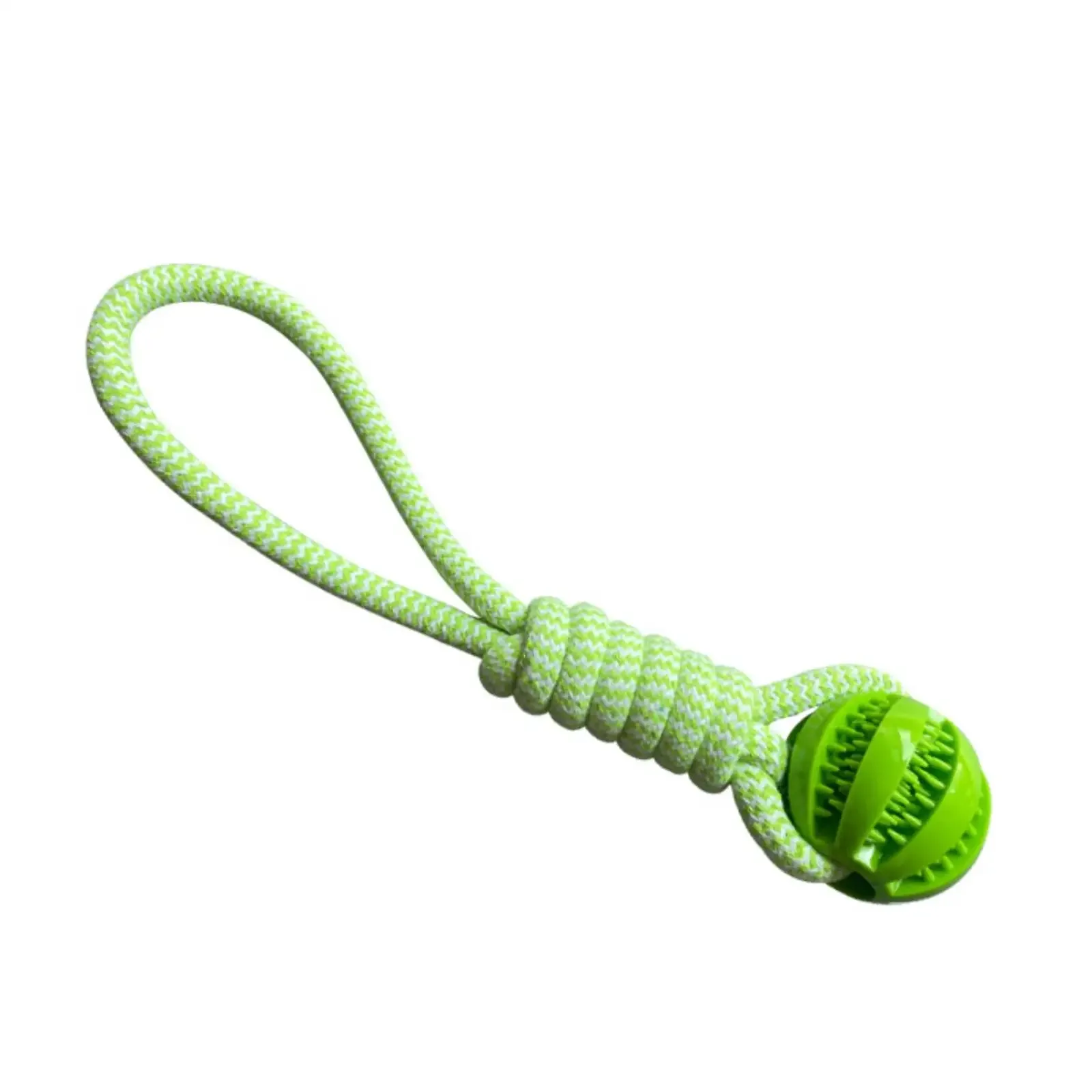 Interactive Dog Toy Ball with Rope – Chew Toy for Teeth Cleaning and Treat Dispensing