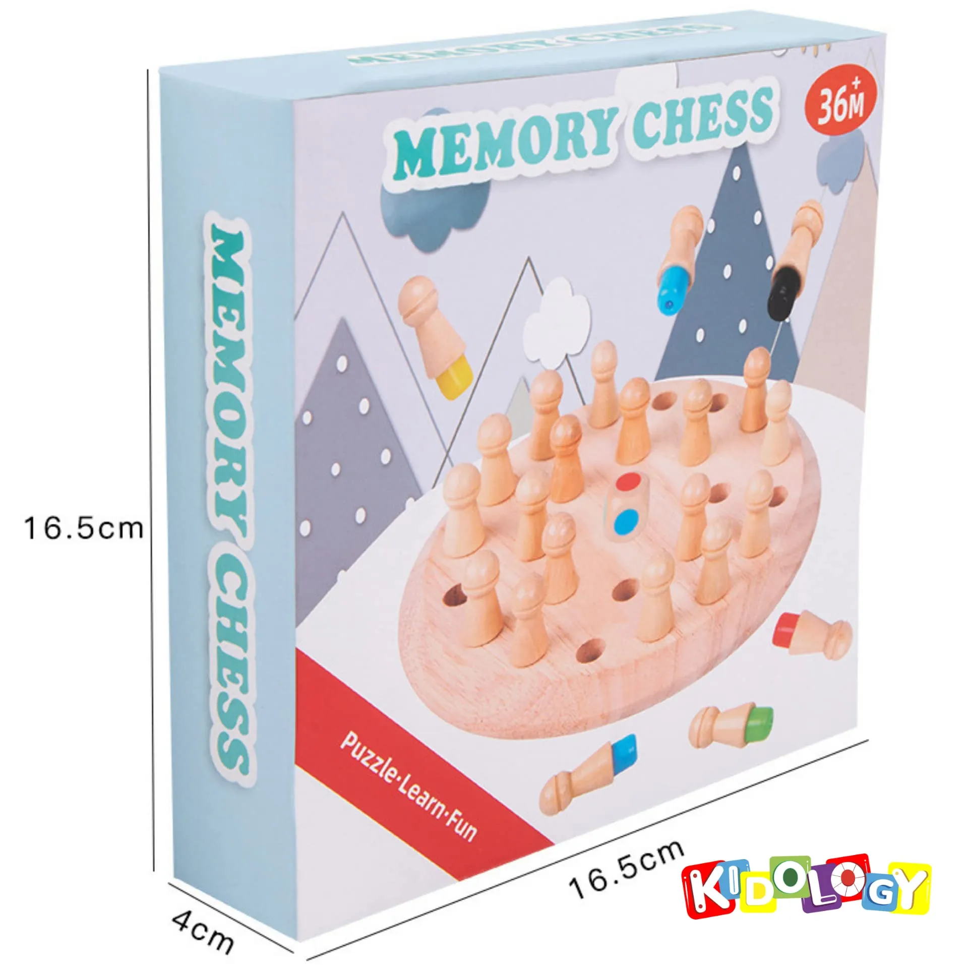 Kidology Children Learning and Educational Geometric Shape Puzzle Quick Matching Board Game, Color Shape Matching Board Game Sensory Educational Learning Toy for Kids (Chess)