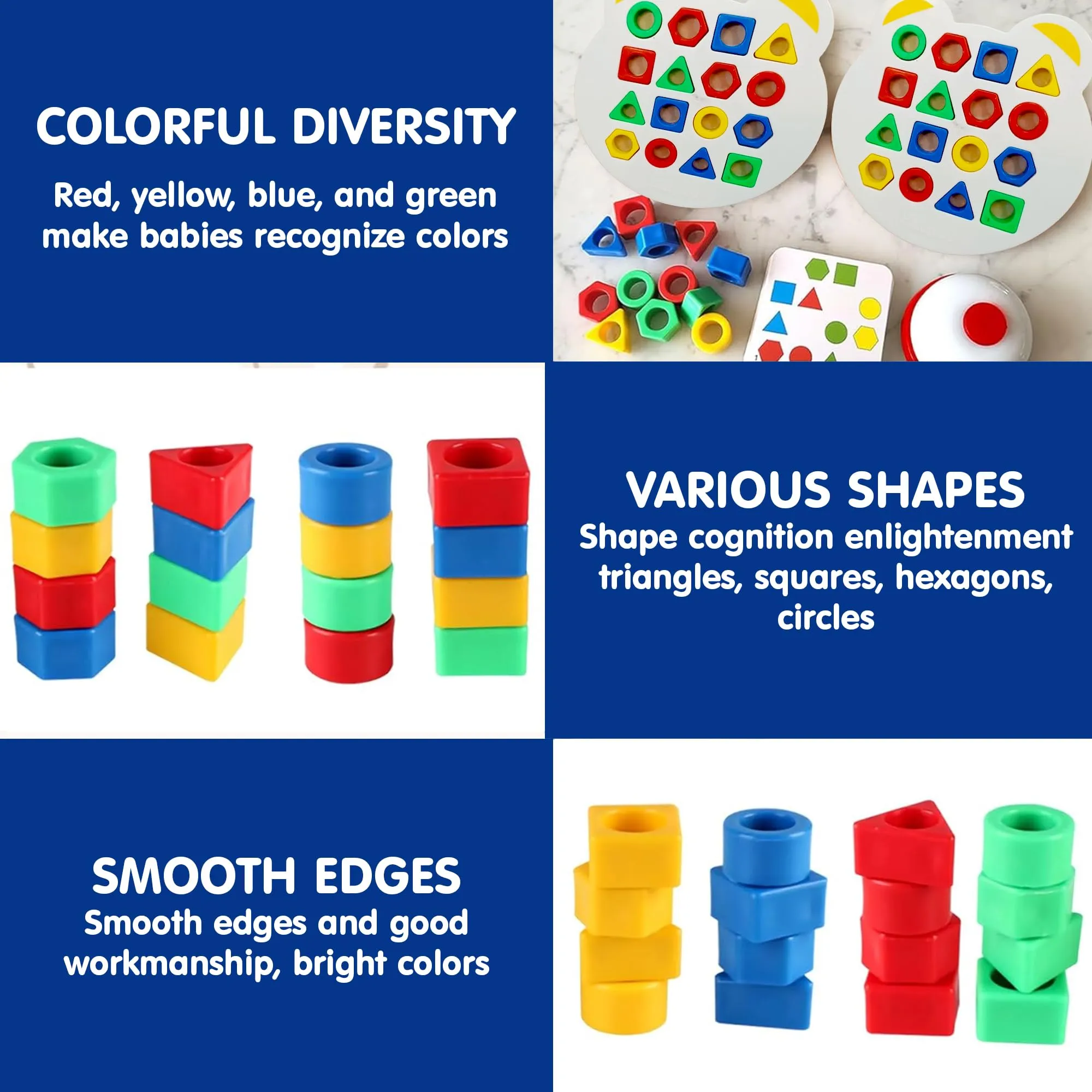 Kidology Children Learning and Educational Geometric Shape Puzzle Quick Matching Board Game, Color Shape Matching Game Sensory Educational Learning Toy for Kids (Shape Matching Game - White)