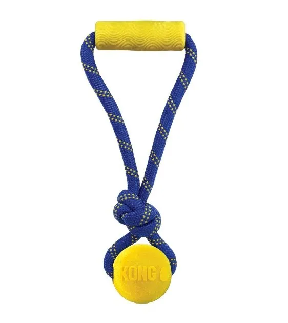 Kong Jaxx Brights Tug with Ball Dog Toy (Assorted Colors)