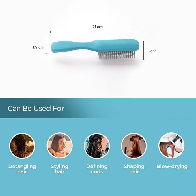 Kuber Industries Hair Brush | Bristles Brush | Hair Brush with Paddle | Brush for Curly wavy Hairs | Suitable For All Hair Types | Hair Brush Styling Hair | C19BLE | Blue