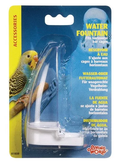 Living World Water Fountain; Available for vertical or horizontal cages