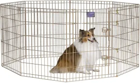 MidWest Gold Zinc Exercise Pen with Step-Thru Door