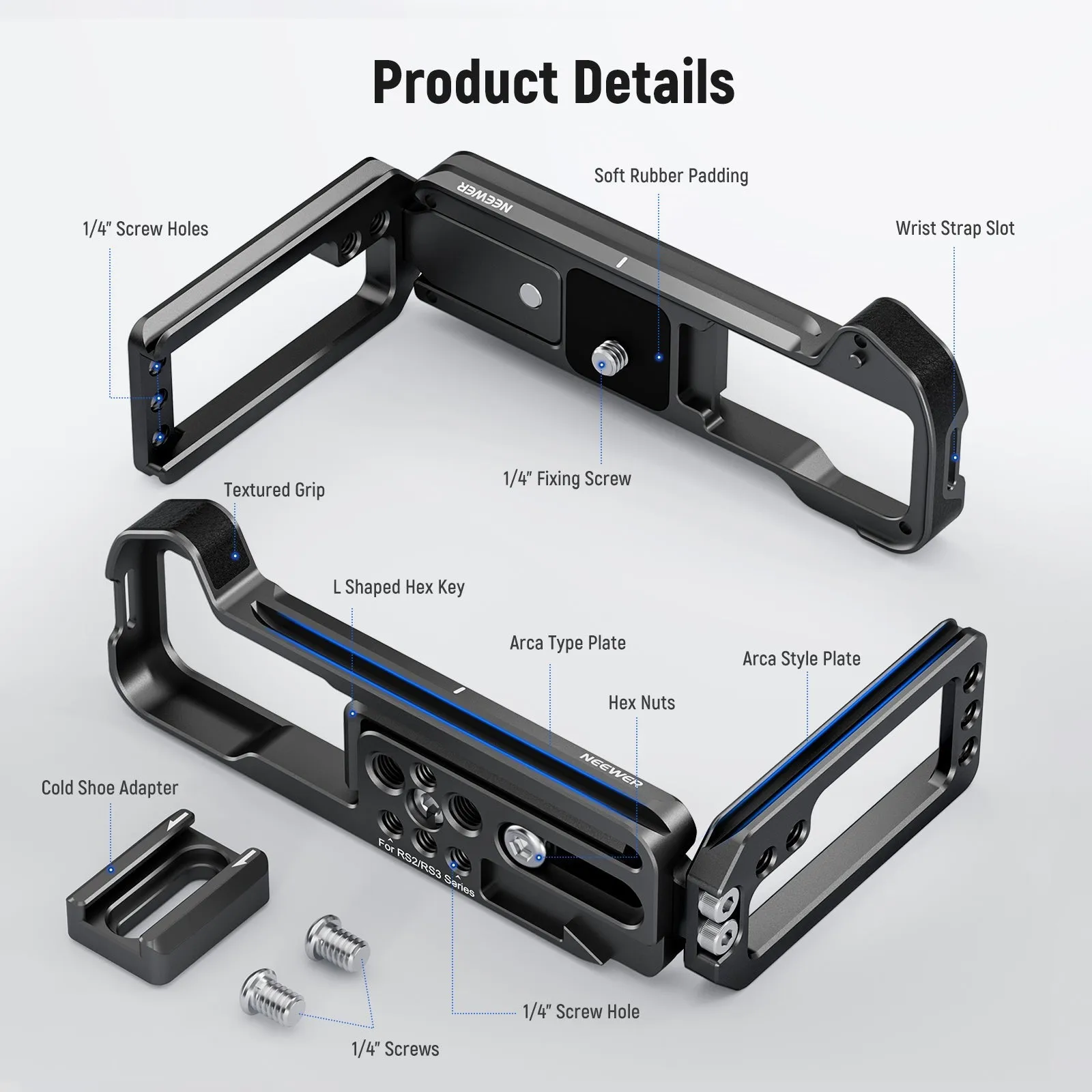 NEEWER CA014L X-T5 L Bracket Compatible with FUJIFILM X-T5