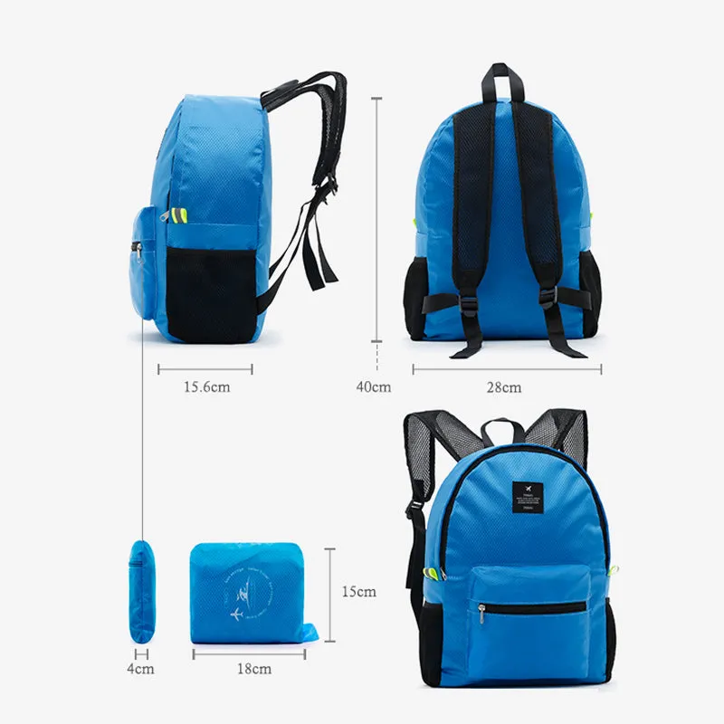 New 5 Colors Women Men Folding Backpack Waterproof Nylon