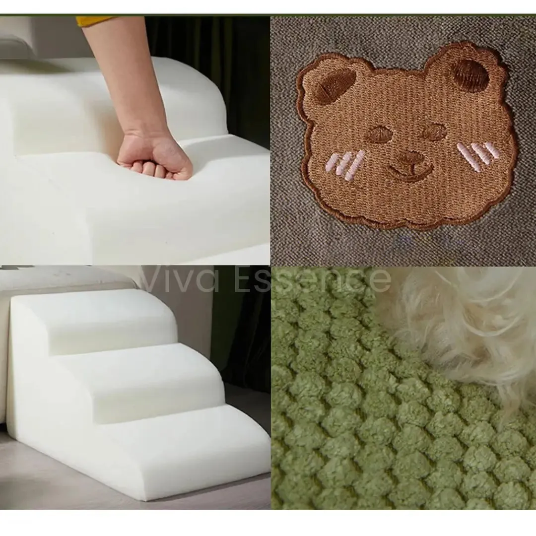 Non-Slip Dog & Cat Stairs, 2-3 Steps for Pets, Easy Climb