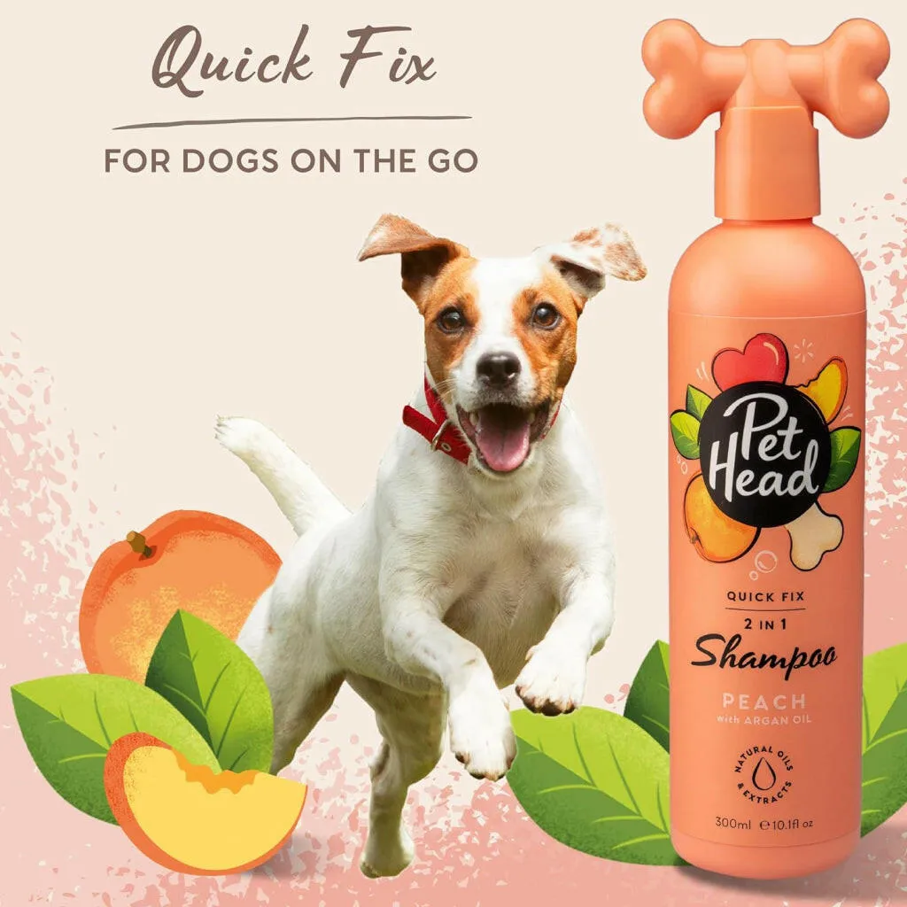 Pet Head Quick Fix 2 in 1 Nourishes and Softens the Coat Shampoo For Dogs (16 oz)