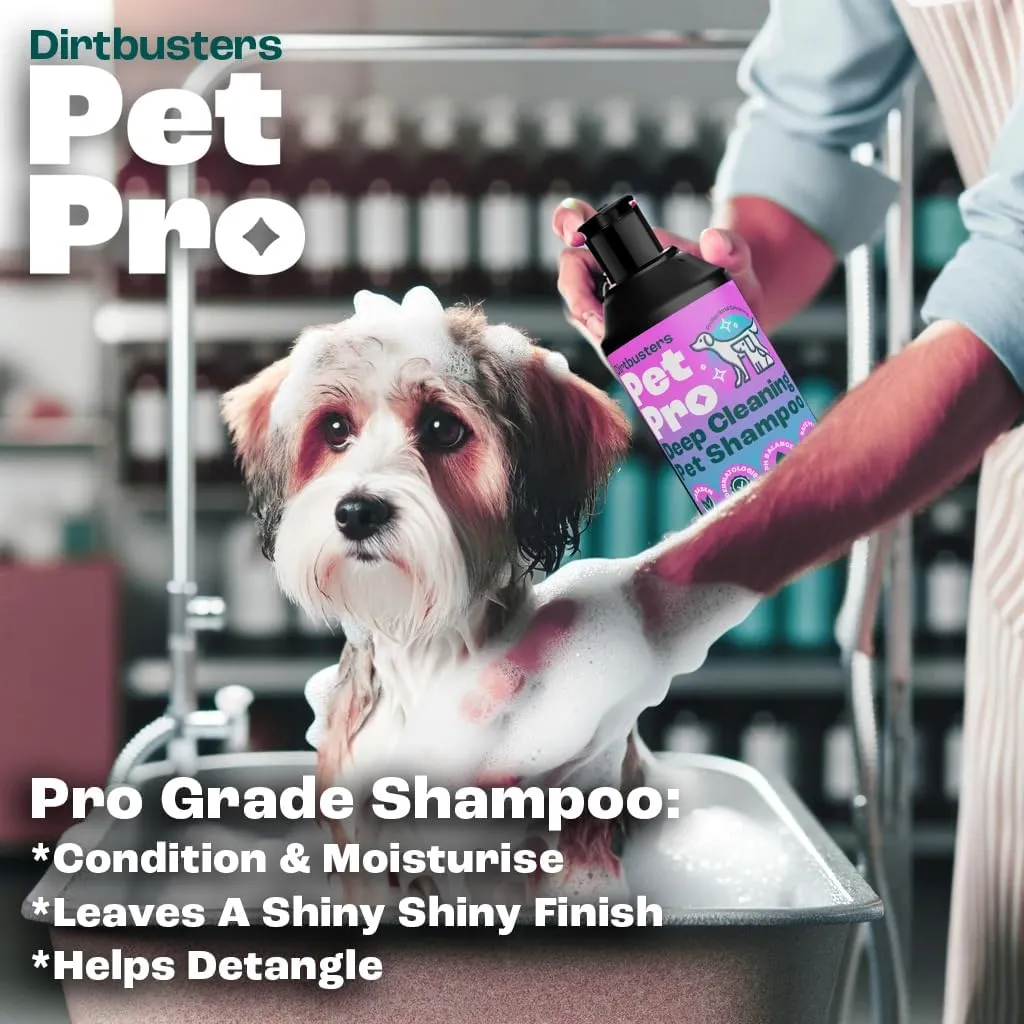 Pet Pro Dog Shampoo (500ml) Sensitive Skin, Deep Cleaning Professional Dog Grooming & Puppy Shampoo & Conditioner For Smelly Dogs, Baby Fresh