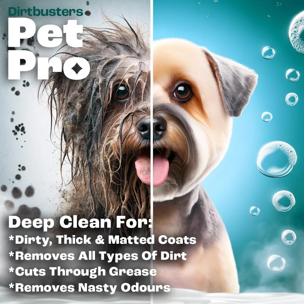 Pet Pro Dog Shampoo (500ml) Sensitive Skin, Deep Cleaning Professional Dog Grooming & Puppy Shampoo & Conditioner For Smelly Dogs, Baby Fresh