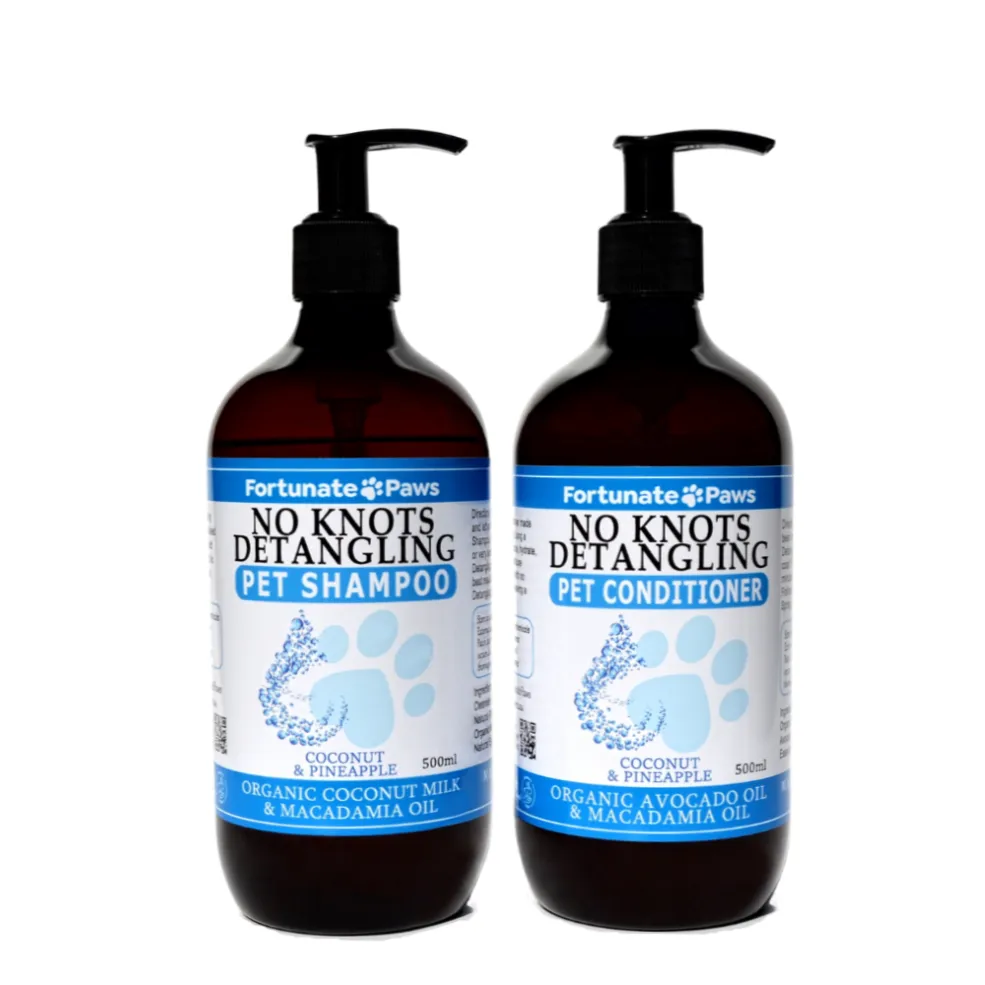 Pet Shampoo & Conditioner Pack | No Knots Detangling 250ml or 500ml