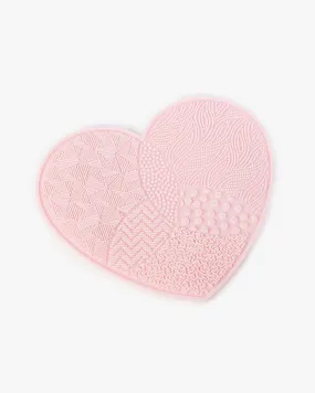 Pink Love Heart Brush Cleaning Mat