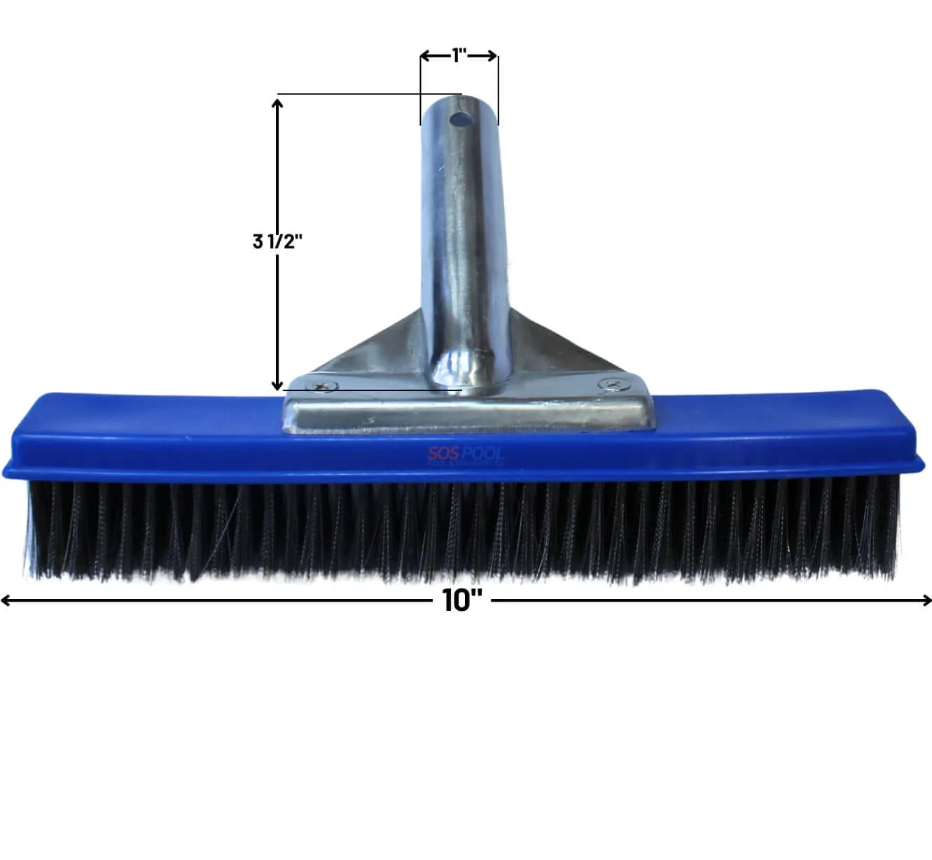 Pooline Stainless Steel Brush for Black Algae, Rust Stain On Concrete, Calcium Build Up 10" | 11024B