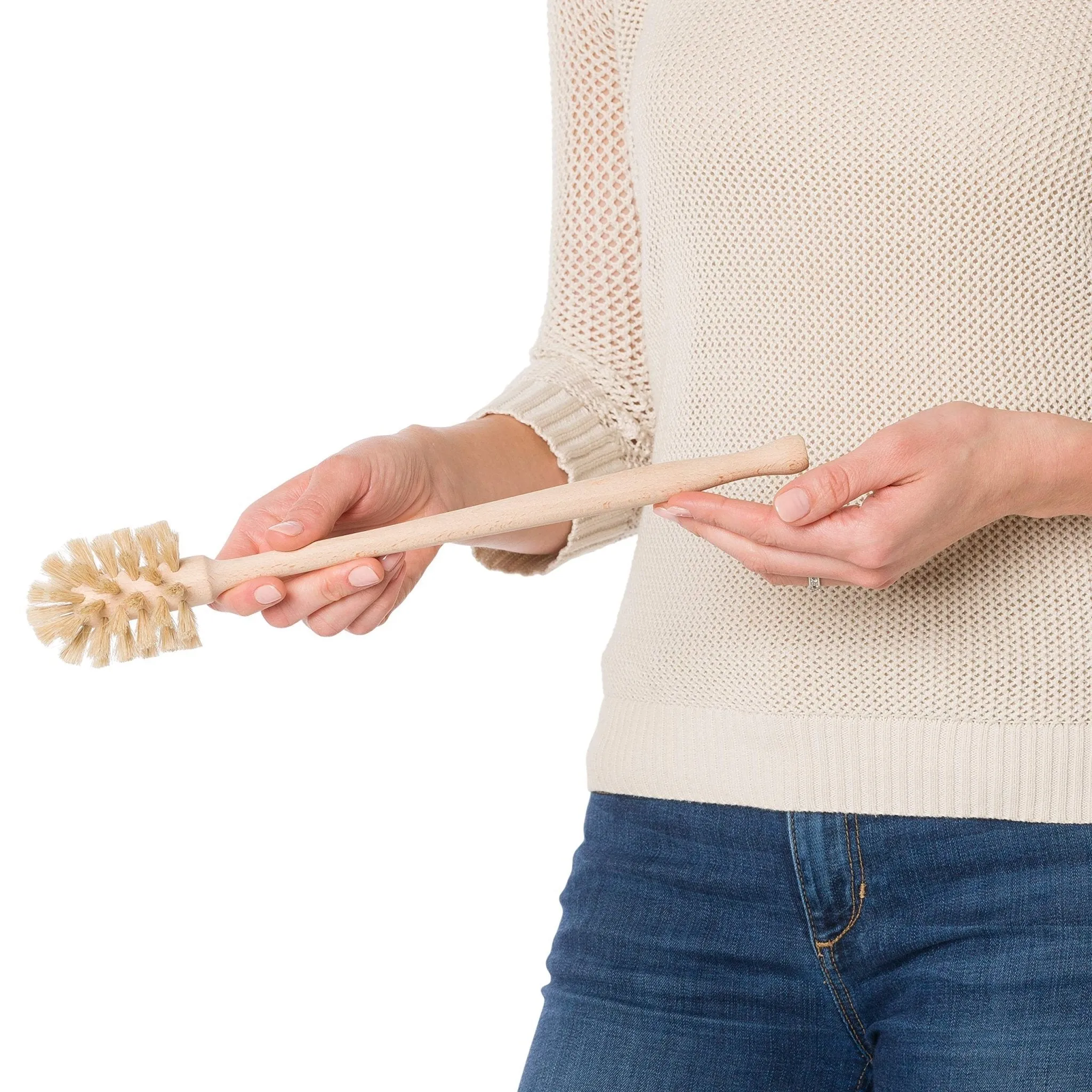 REDECKER: Bottle Brush Cleaner – Horsehair Bristles & Beechwood Handle for Bottles & Vases