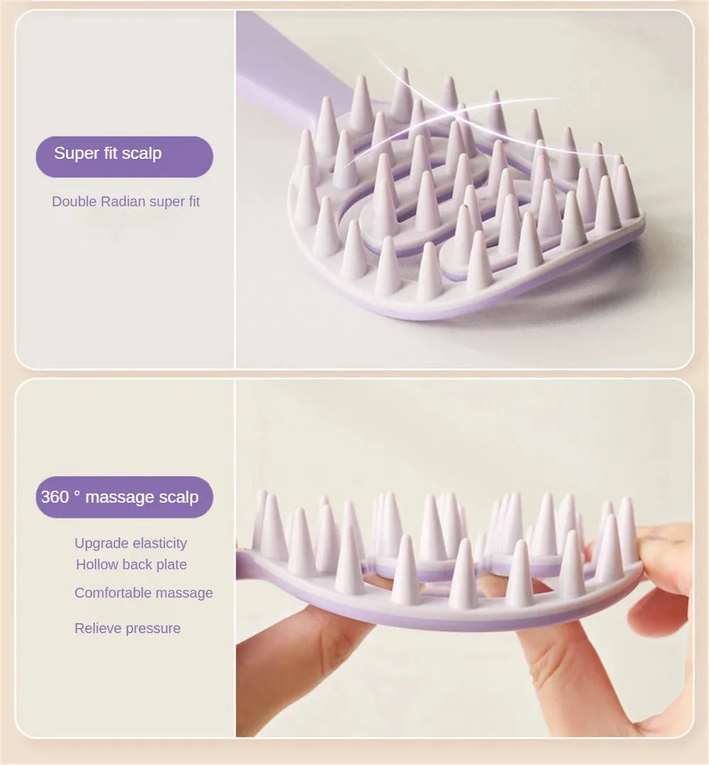 Soft Rubber Scalp Comb Beauty Salon Massage Comb Antipruritic Hair Comb Hair Combing Tools Scalp Comb