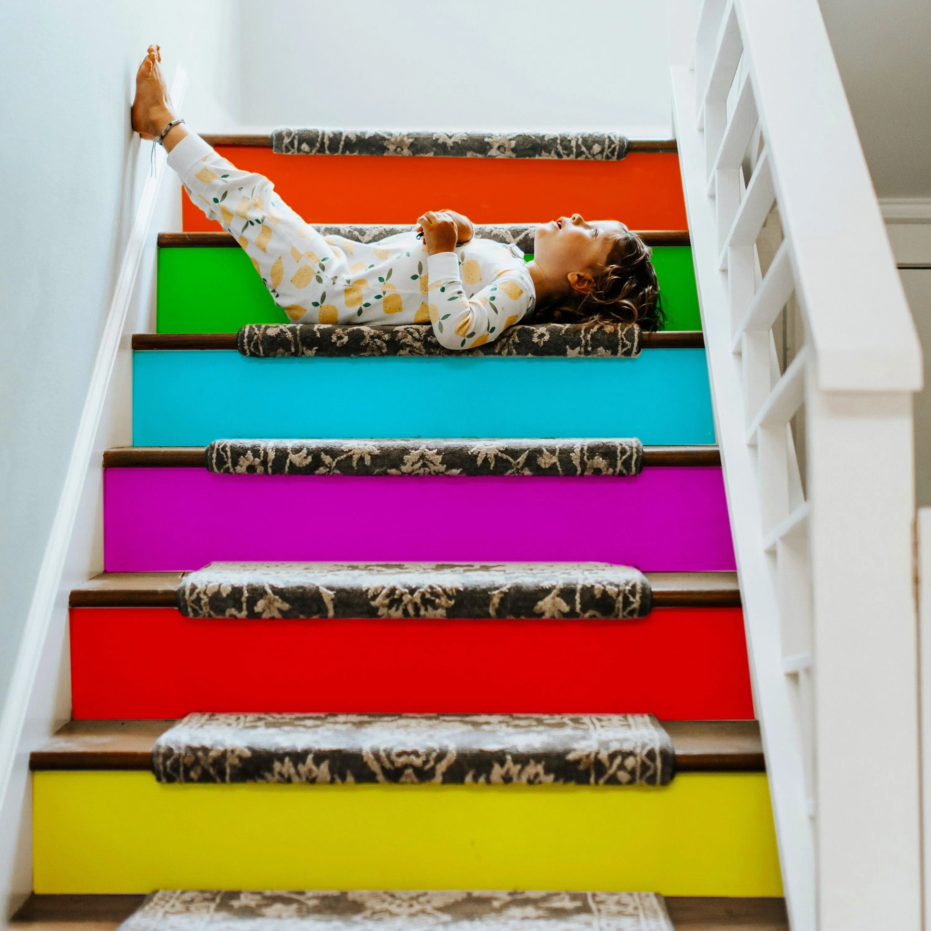 Stair Riser Decals by VibrantStep™: Add Colorful and Stylish Transformation to Stairs