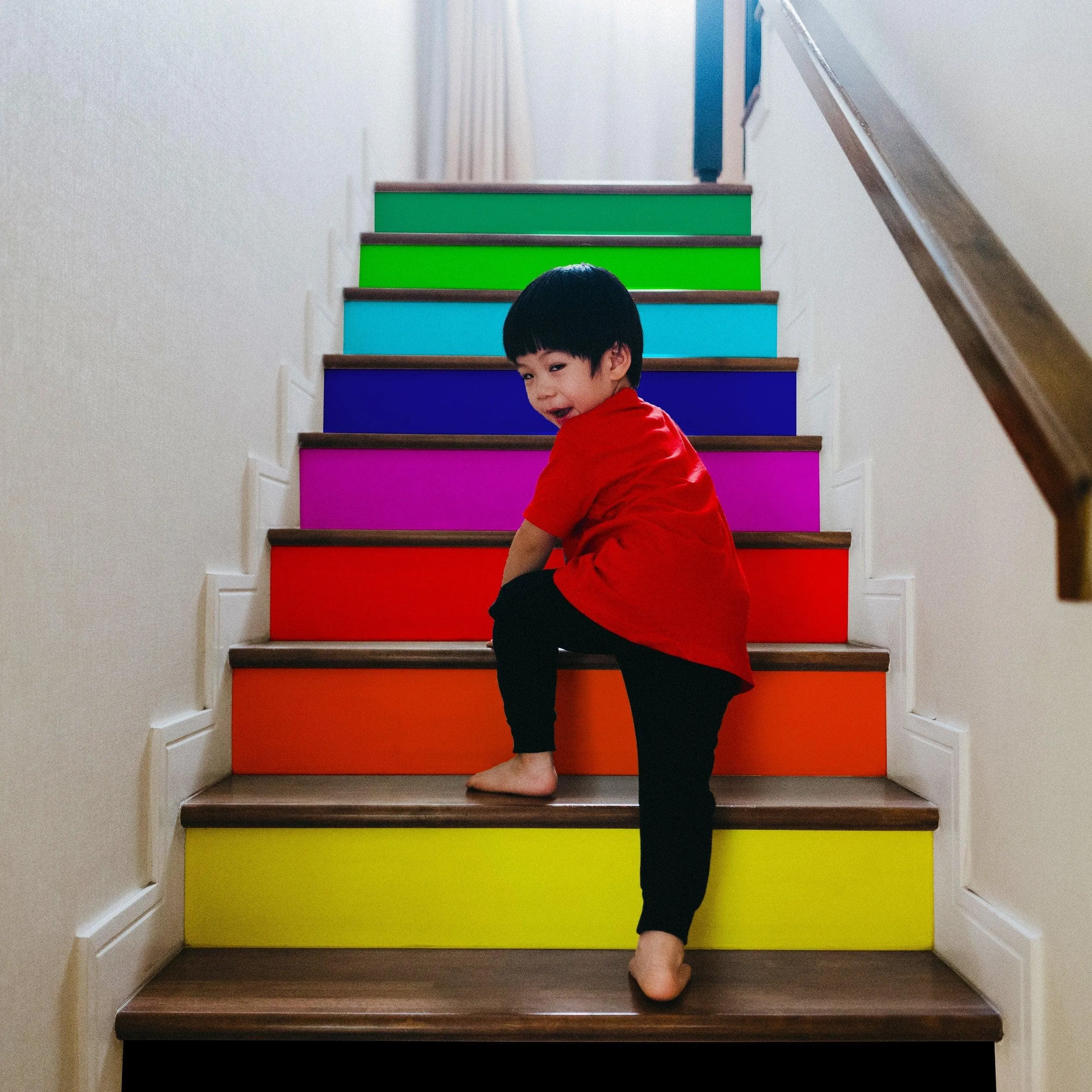 Stair Riser Decals by VibrantStep™: Add Colorful and Stylish Transformation to Stairs