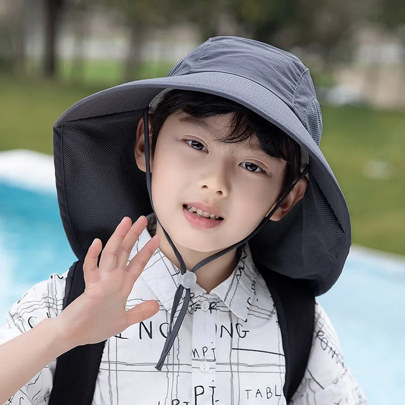 Summer Children's Solid Colour Fisherman Hat -