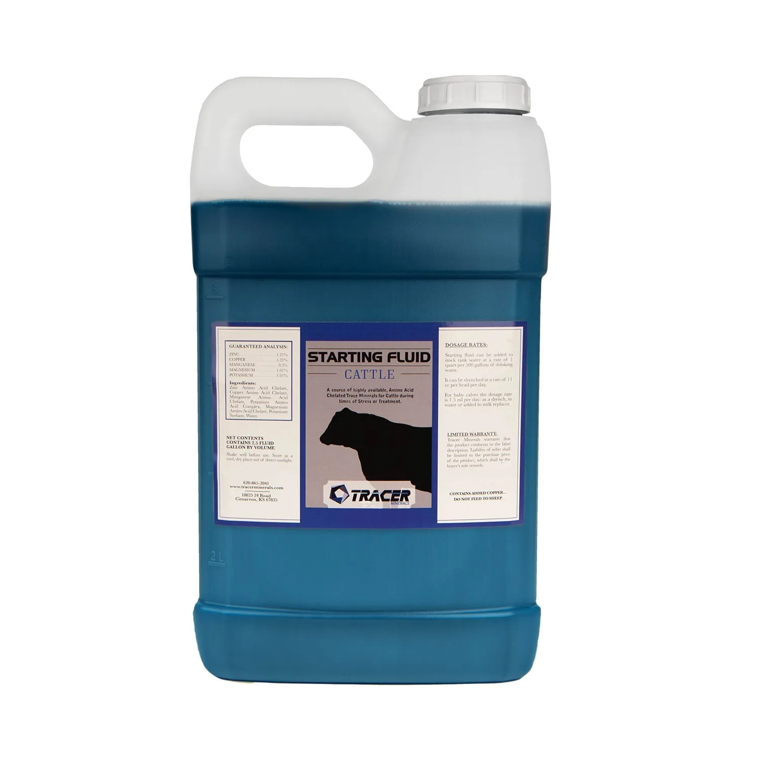 Tracer Starting Fluid Chelated Minerals for Horses, Swine, Cattle, Goats