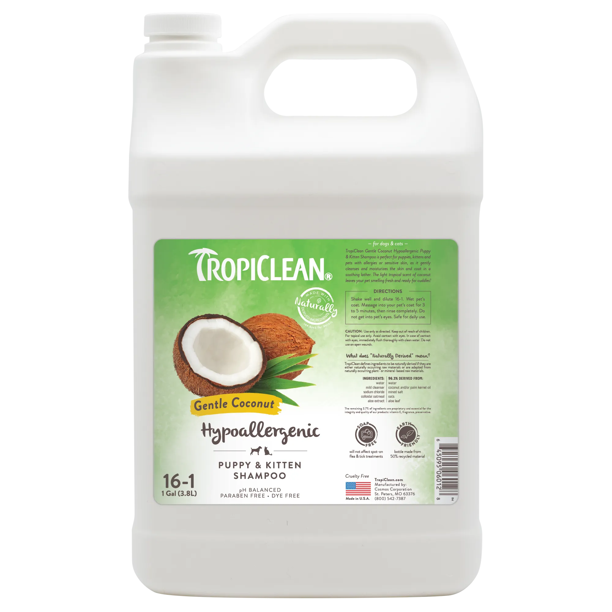 TropiClean Gentle Coconut Hypoallergenic Puppy & Kitten Shampoo