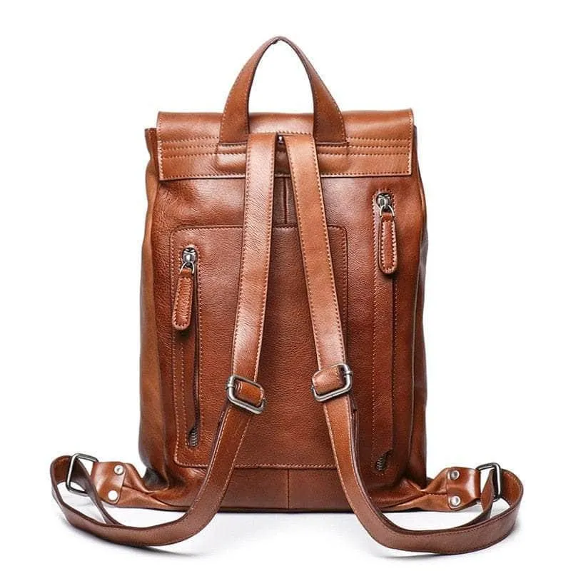 Vintage Full Grain Genuine Leather Backpack