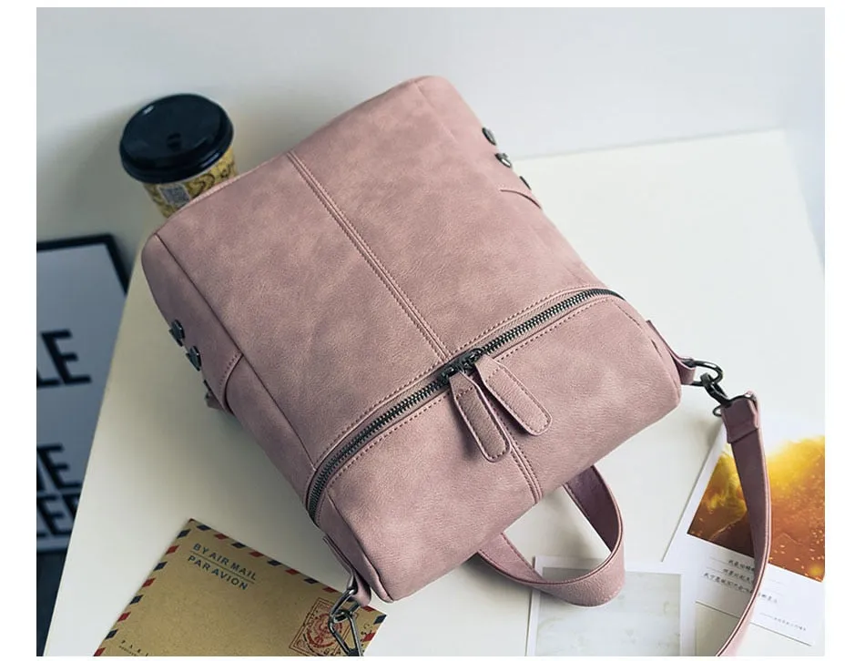 Women Simple Style Fashion Vintage Leather Shoulder Bag