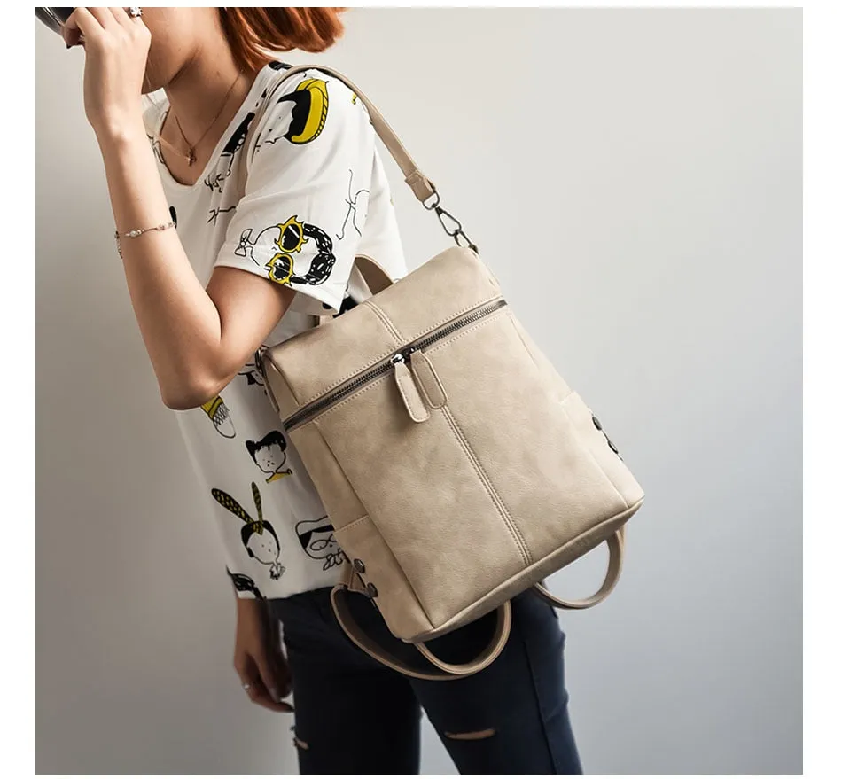 Women Simple Style Fashion Vintage Leather Shoulder Bag